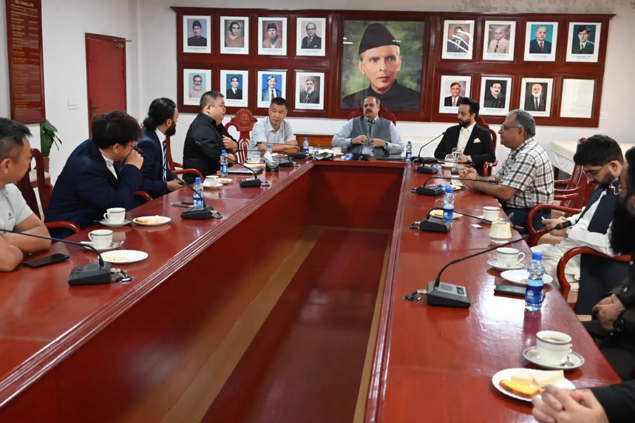 Meeting in a government council chamber