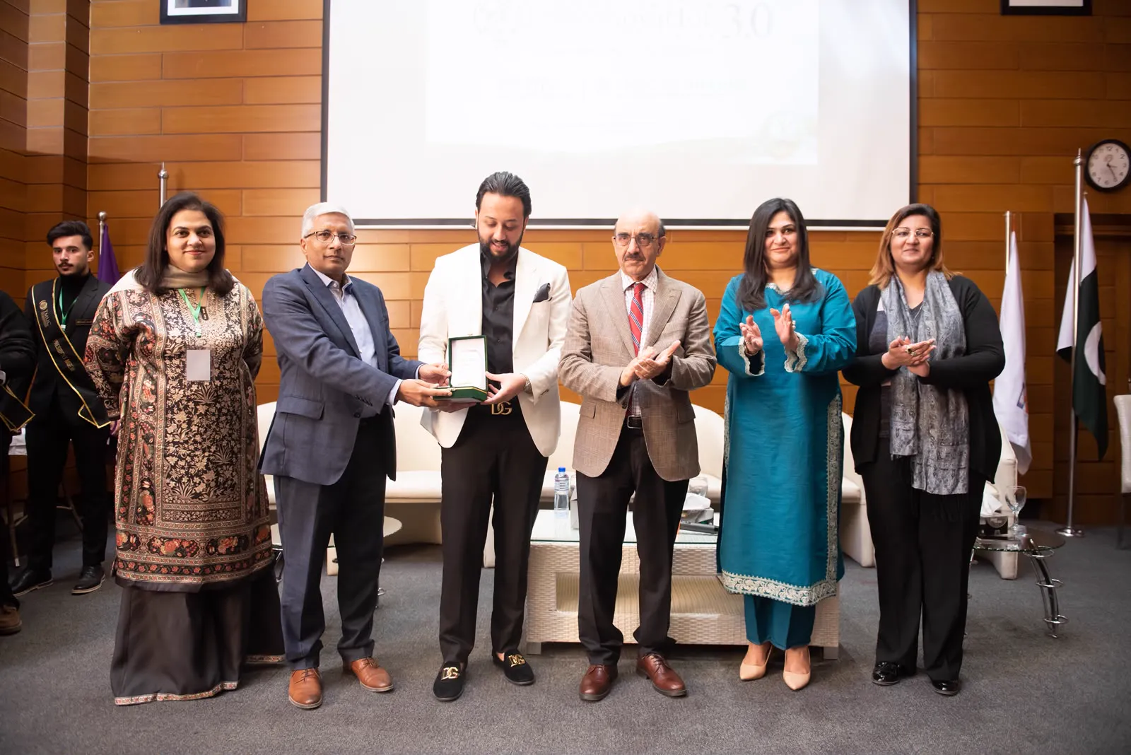 Presentation at an institutional ceremony